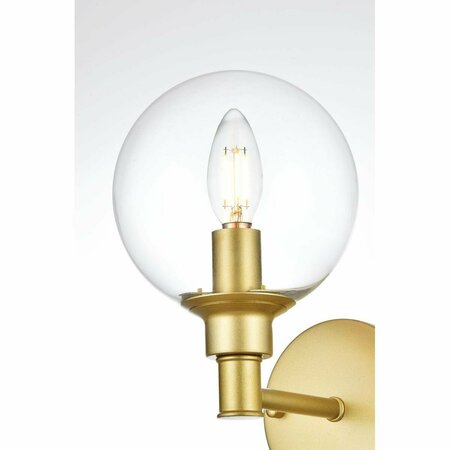 CLING 110 V E12 One Light Vanity Wall Lamp, Brass CL2952370